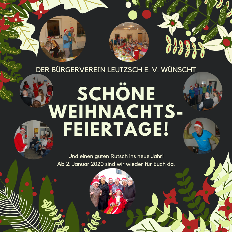 Bürgerverein Leutzsch wünscht schöne Weihnachtsfeiertage