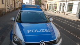 Polizeiauto in Leutzsch