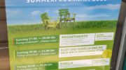 Plakat mit Veranstaltungshinweisen zum Leutzscher Kunstrasen 2020
