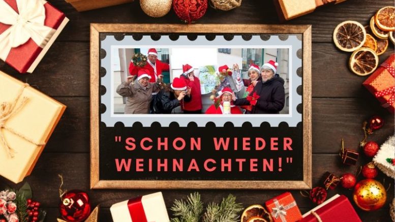 Die Kabarettgruppe in Weihnachtsstimmung.