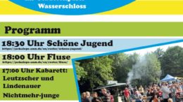 Das Plakat zeigt das Programm zum 20. Leutzscher Stadtteilfest. / Plakat: BV Leutzsch